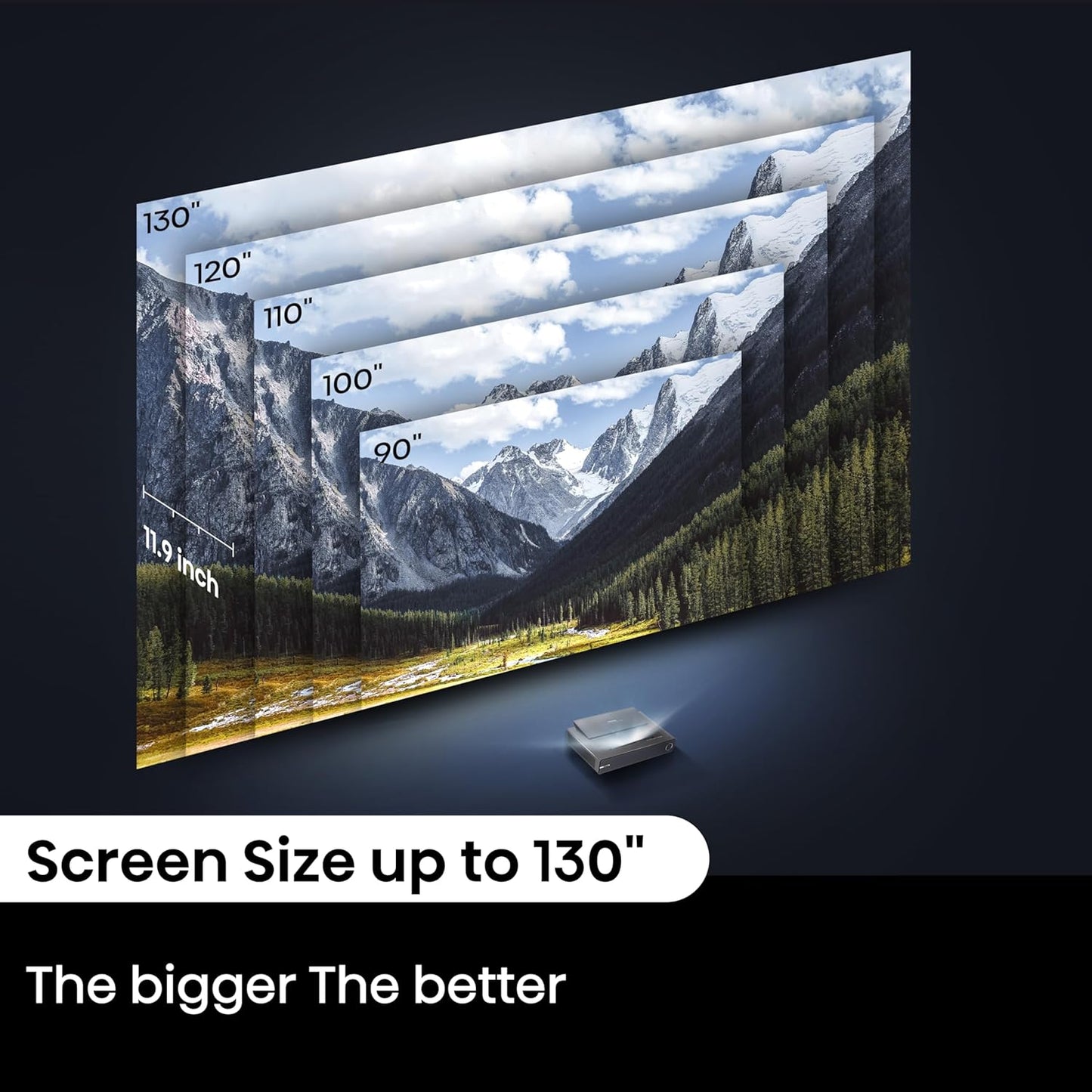 Open Box - Hisense PX2-PRO TriChroma Laser Projector 4K UHD Home Theatre Ultra Short Throw Projector